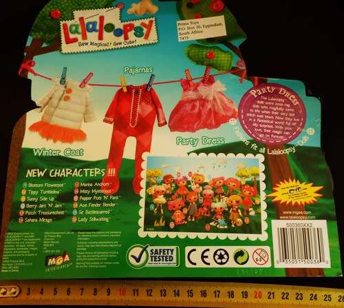 Lalaloopsy Party Dress Fashions fit all Lalaloopsy dolls.