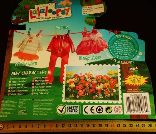 Lalaloopsy Pajamas Fashions fit all Lalaloopsy dolls.