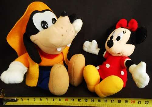 Collectable Minnie Mouse and Goofy Soft toys