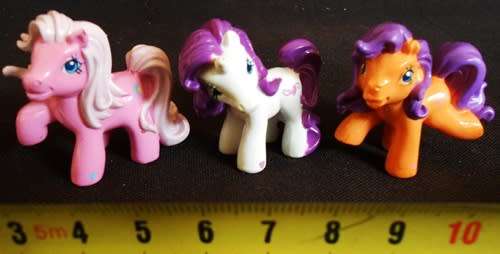 Collectable My Little Pony three extra small Ponies