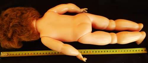 Vintage 1950 1960 s all vinyl doll with rooted hair 18 inches