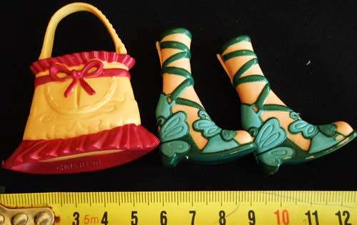 Collectable Shoes and Handbag Set for Barbie or Bratz doll blue