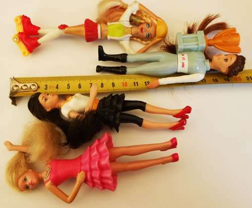 Four collectable sl Barbie Dolls made for McDonalds Toys