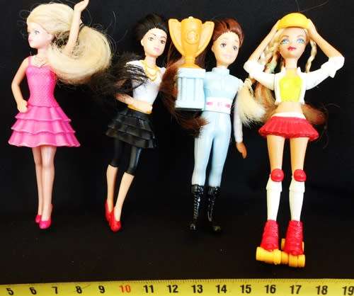 Four collectable sl Barbie Dolls made for McDonalds Toys