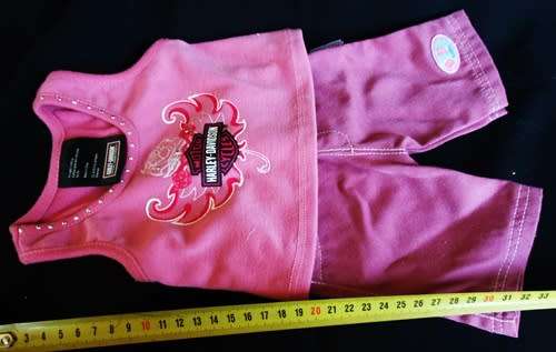 collectable Zapf Baby Born doll  set of clothes harley davidson