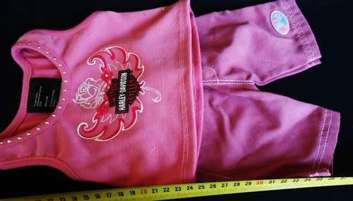 collectable Zapf Baby Born doll  set of clothes harley davidson