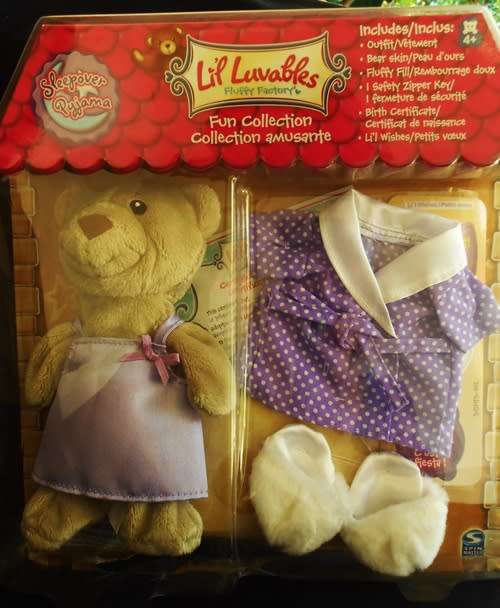 Collectable Lil Luvables Fluffy Factory Sleepover Pajama Teddy Bear