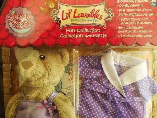 Collectable Lil Luvables Fluffy Factory Sleepover Pajama Teddy Bear