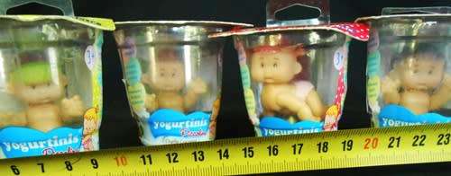 collectible small dolls Yogurtini Piccolini with diaper in yogurt tub 4 dolls set A.3  N I P