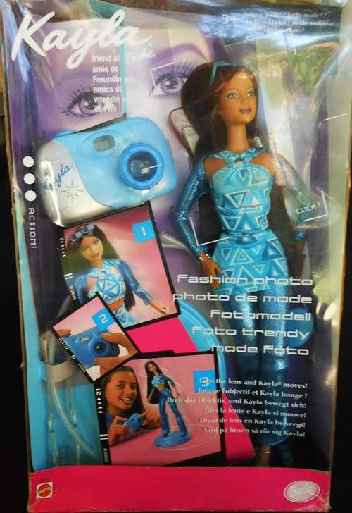 Collectable Barbie Doll Kayla Fashion Photo N I B With play camera to make her move