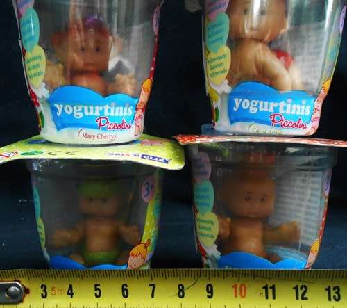 collectable Yogurtini Babies Set of four different small babies in diapers N I P set 1