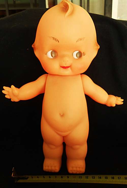 Vintage Kewpie doll with brown eyes 30 cm
