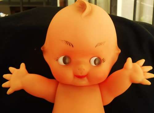 Vintage Kewpie doll with brown eyes 30 cm