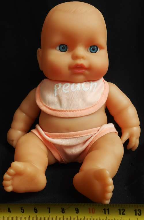 chubby baby girl doll by Sum Sum anatomically correct looks like Berenguer doll