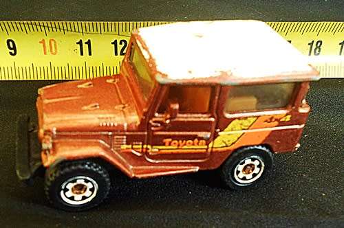 collectable Matchbox Toyota Land Cruiser 1968 Brown Body Toy Model Car