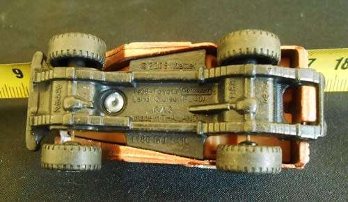 collectable Matchbox Toyota Land Cruiser 1968 Brown Body Toy Model Car