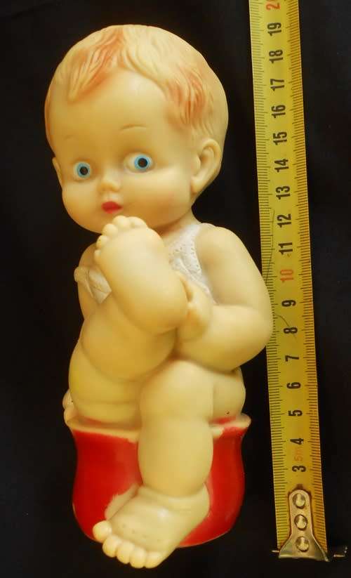 vintage rubber Squeaky Baby toy Made in Italy