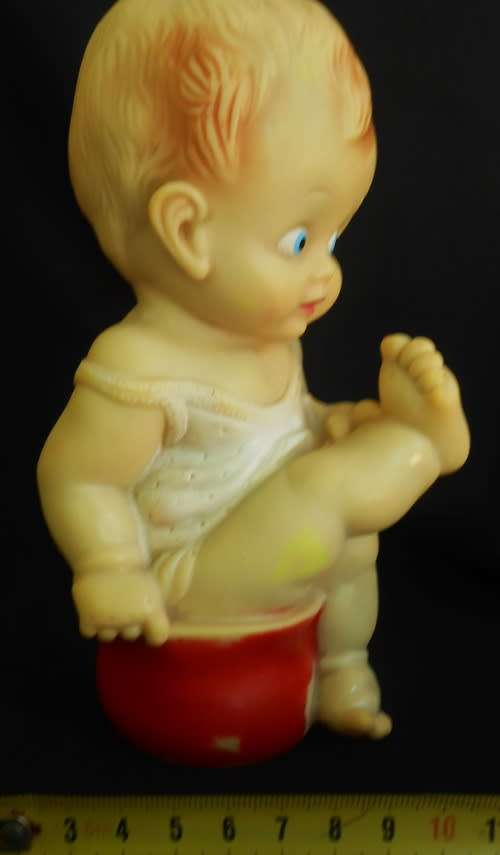 vintage rubber Squeaky Baby toy Made in Italy