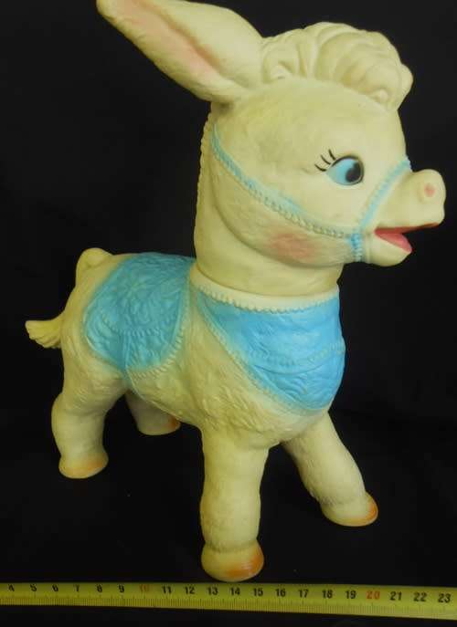 vintage Squeaky toys two donkeys