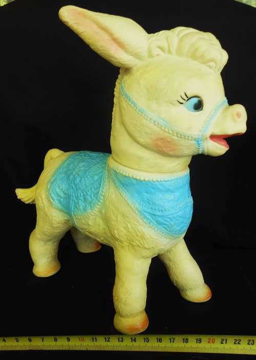 vintage Squeaky toys two donkeys