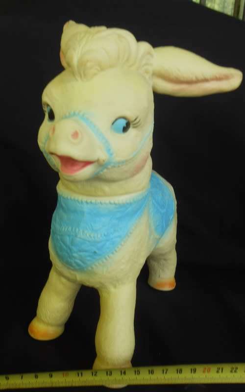 vintage Squeaky toys two donkeys