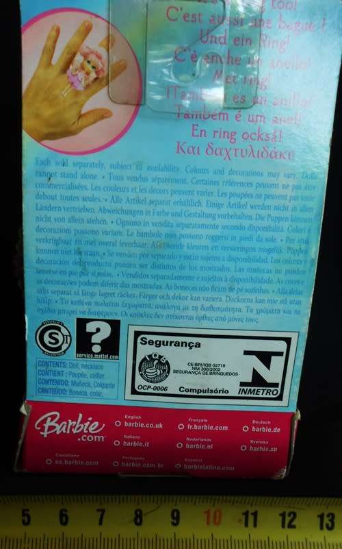 Collectable Barbie Fairy Necklace or ring  N I P made for Mattel 2006