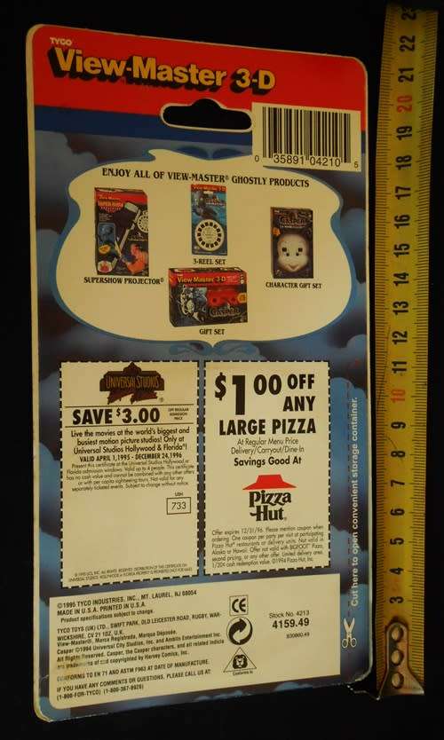 View Master  3 D reels. Casper 3 reel set 1995