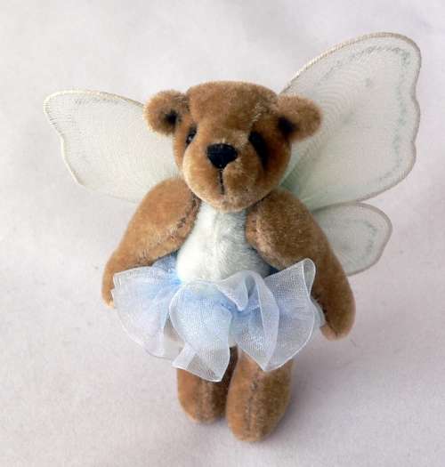 Handmade Miniature Teddy Bear Blue Fairy 9cm