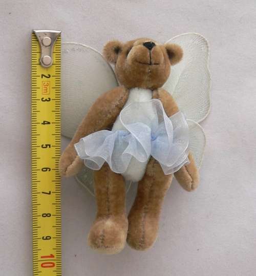 Handmade Miniature Teddy Bear Blue Fairy 9cm