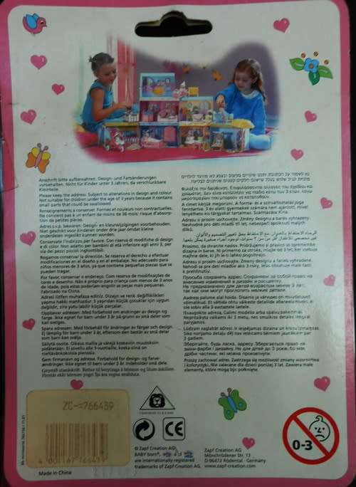 collectable Zapf  Miniworld Baby Born clothes set with extra Simba baby doll