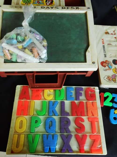Vintage Fisher Price School Days Play Desk. 1970 s.