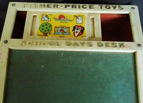 Vintage Fisher Price School Days Play Desk. 1970 s.