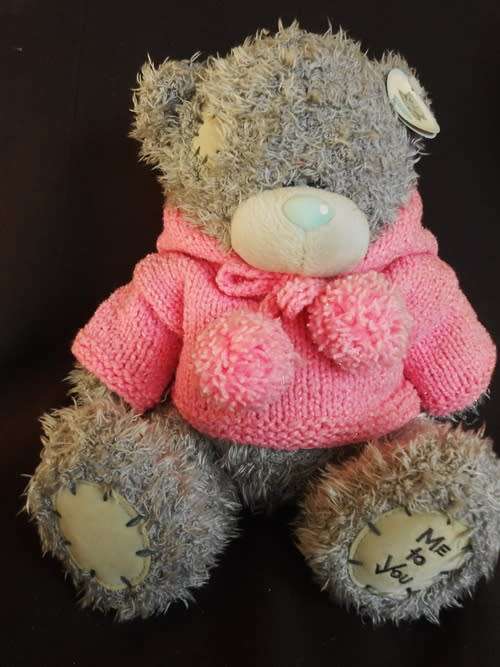 collectable Me to You Teddy in pink knitted top New with tags