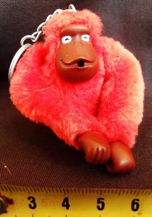 Kipling RED MONKEY KEYRING `CARLOS`