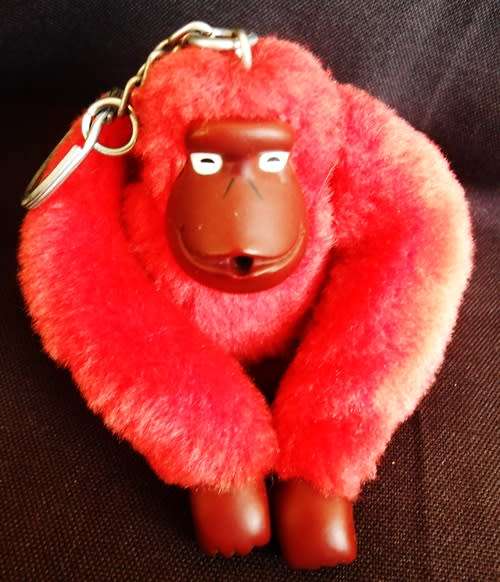 Kipling RED MONKEY KEYRING `CARLOS`