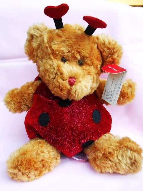Russ - Loveybug Teddy Bear - A cute Lady Bug Bear - like new