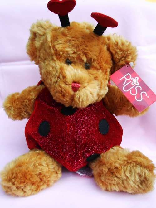 Russ - Loveybug Teddy Bear - A cute Lady Bug Bear - like new