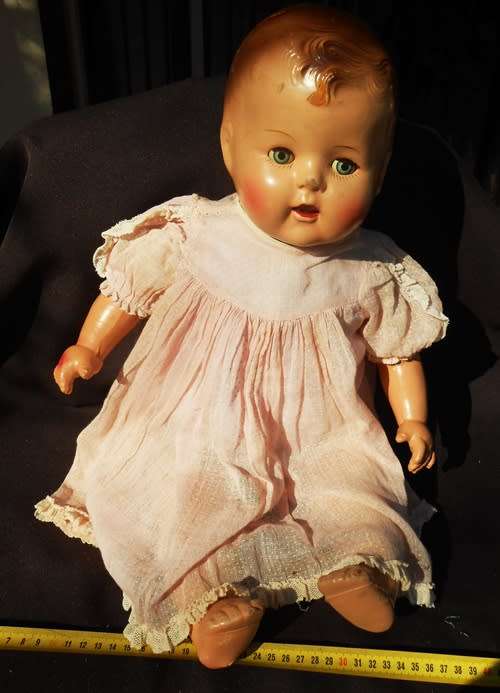 Collectable large vintage composition doll from 1940 s