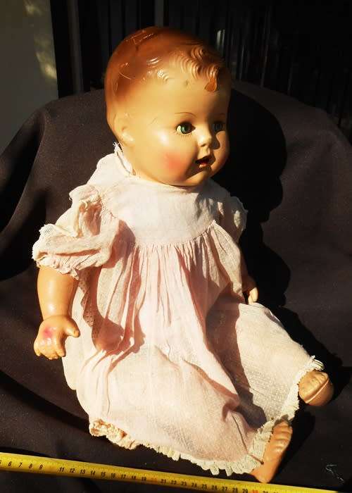Collectable large vintage composition doll from 1940 s
