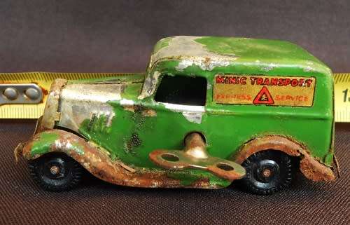 VINTAGE MINIC TOYS Windup Transport Van by Tri Ang made in England