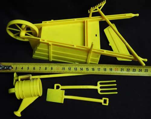 Collectable vintage hard plastic toy gardening set from 1940-50 s by Reliable toys
