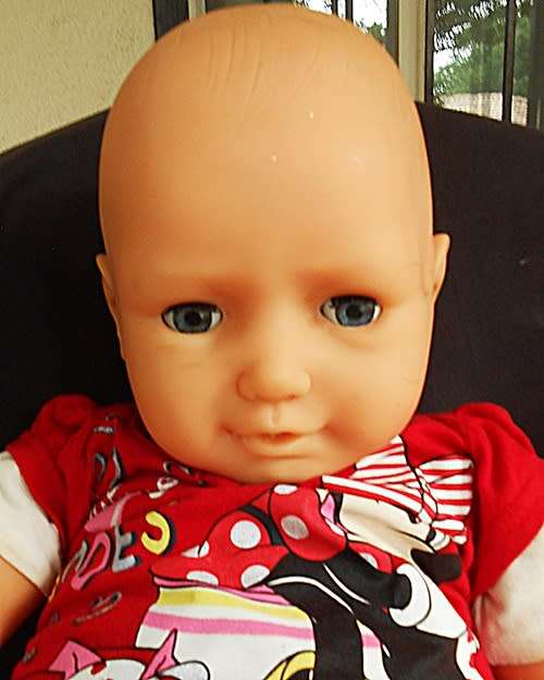 VERY LARGE VINTAGE 62CM PRIMA BABY ANGEL DOLL