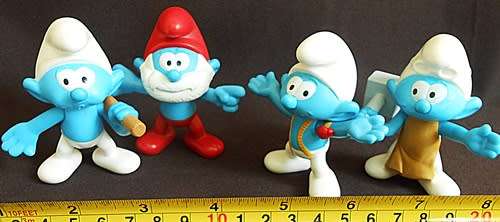 collectable Smurf Figures Set A four figures
