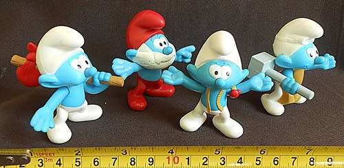collectable Smurf Figures Set A four figures