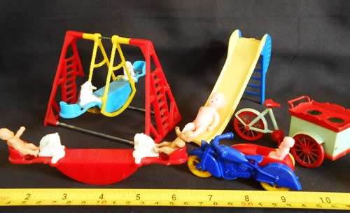 vintage Miniature dollhouse furniture outdoor park playset