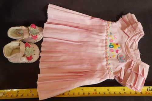 party dress and shoes for Baby Born doll copyright Zapf Creation