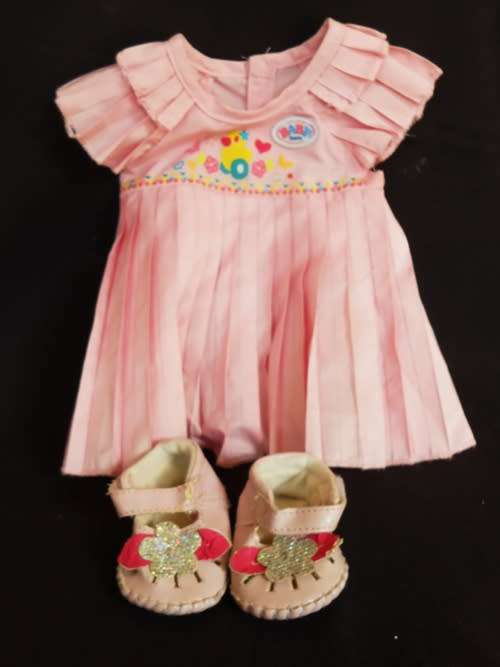 party dress and shoes for Baby Born doll copyright Zapf Creation