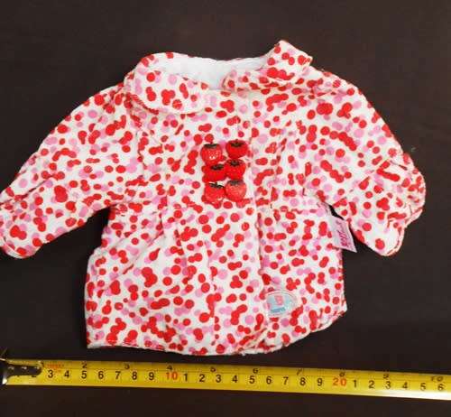 corduroy winter coat  with pretty buttons for Baby Born doll copyright Zapf Creation