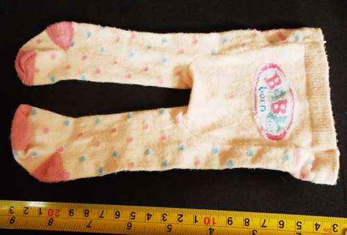 knitted stretch leggings for Baby Born doll copyright Zapf Creation