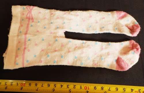 knitted stretch leggings for Baby Born doll copyright Zapf Creation